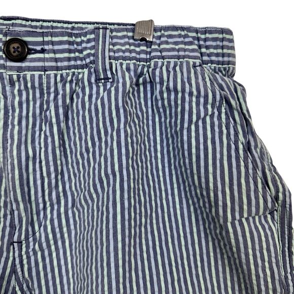 Chubbies Mens 5.5” Inseam Originals Sz XL Blue Green Striped Seersucker Shorts - Picture 3 of 9